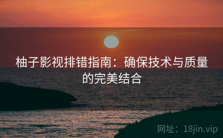 柚子影视排错指南：确保技术与质量的完美结合
