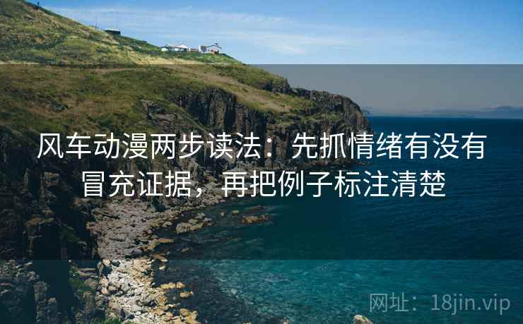 风车动漫两步读法:先抓情绪有没有冒充证据,再把例子标注清楚 风车动漫两步读法:先抓情绪有没有冒充证据,再把例子标注清楚