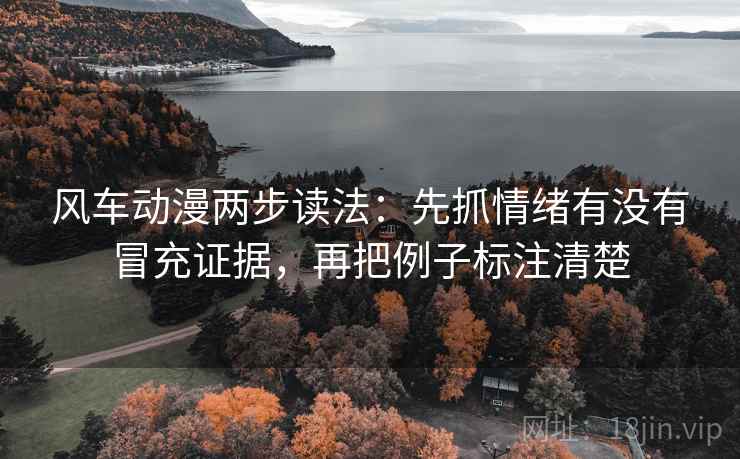 风车动漫两步读法:先抓情绪有没有冒充证据,再把例子标注清楚 风车动漫两步读法:先抓情绪有没有冒充证据,再把例子标注清楚